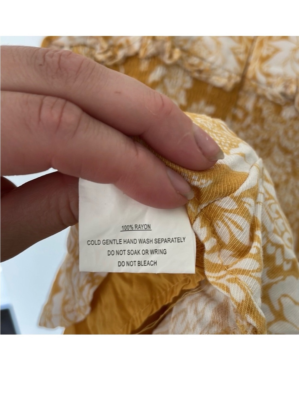 Hello Molly | On the Moon Yellow Sleeveless Ruffle Mini Floral Dress Medium 6 - Picture 4 of 5